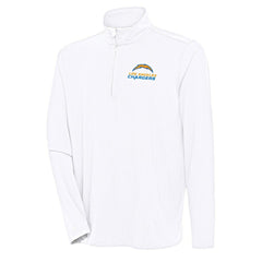 Los Angeles Chargers Antigua Hunk Quarter-Zip Pullover Top - White online