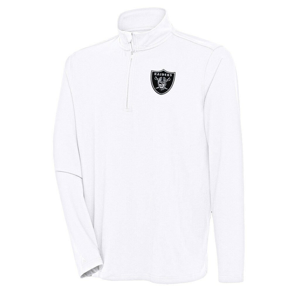 Las Vegas Raiders Antigua Hunk Quarter-Zip Pullover Top - White outlet