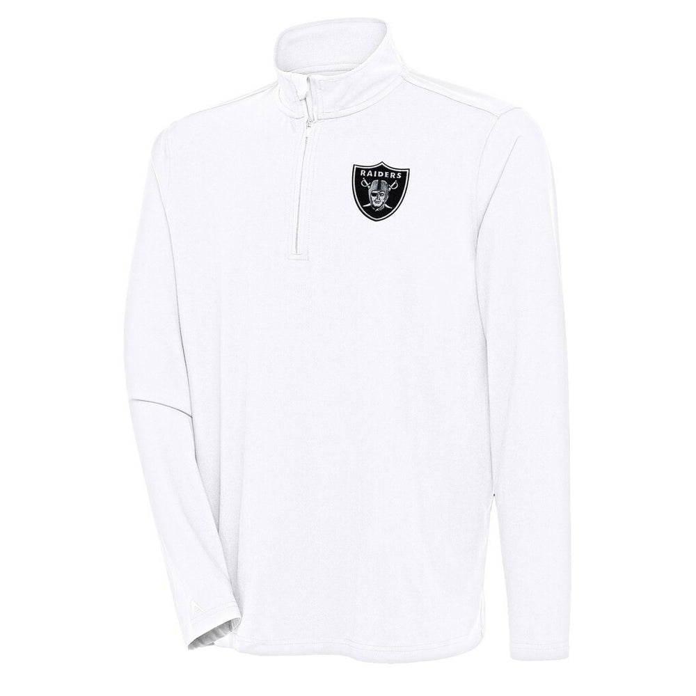 Las Vegas Raiders Antigua Hunk Quarter-Zip Pullover Top - White outlet