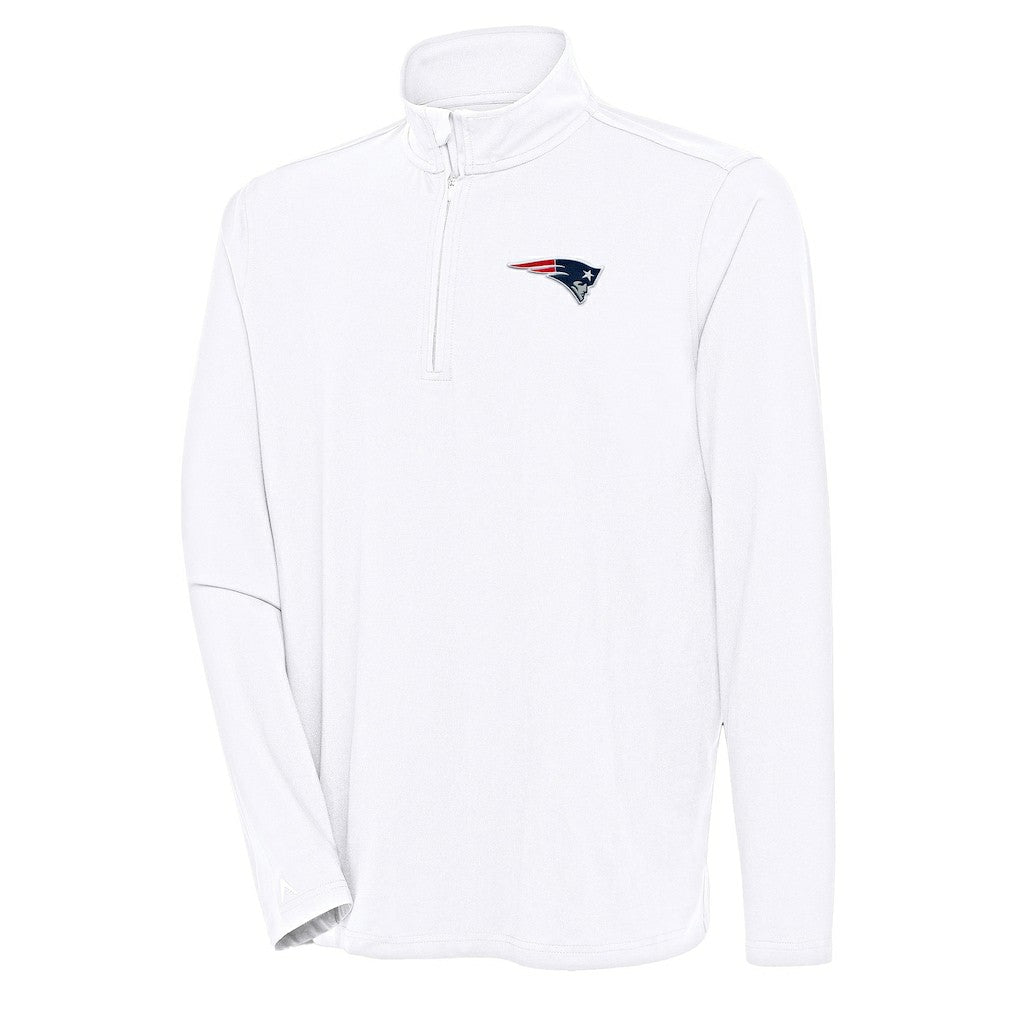New England Patriots Antigua Hunk Quarter-Zip Pullover Top - White cheap