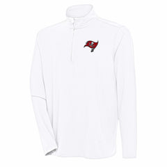 Tampa Bay Buccaneers Antigua Hunk Quarter-Zip Pullover Top - White for sale