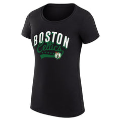 Boston Celtics G-III 4Her by Carl Banks Women's Super-Slim Fit Lightweight Filigree Logo T-Shirt - Black shop