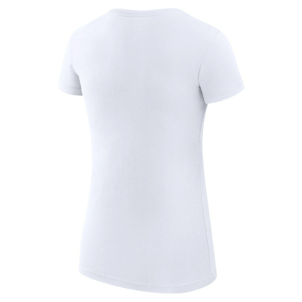 Atlanta Hawks G-III 4Her by Carl Banks Women's Super-Slim Fit Lightweight Filigree Logo T-Shirt - White on sale