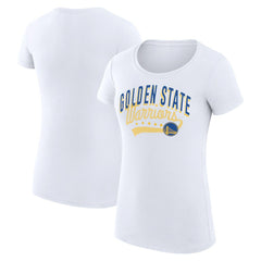 Golden State Warriors G-III 4Her by Carl Banks Women's Super-Slim Fit Lightweight Filigree Logo T-Shirt - White sale
