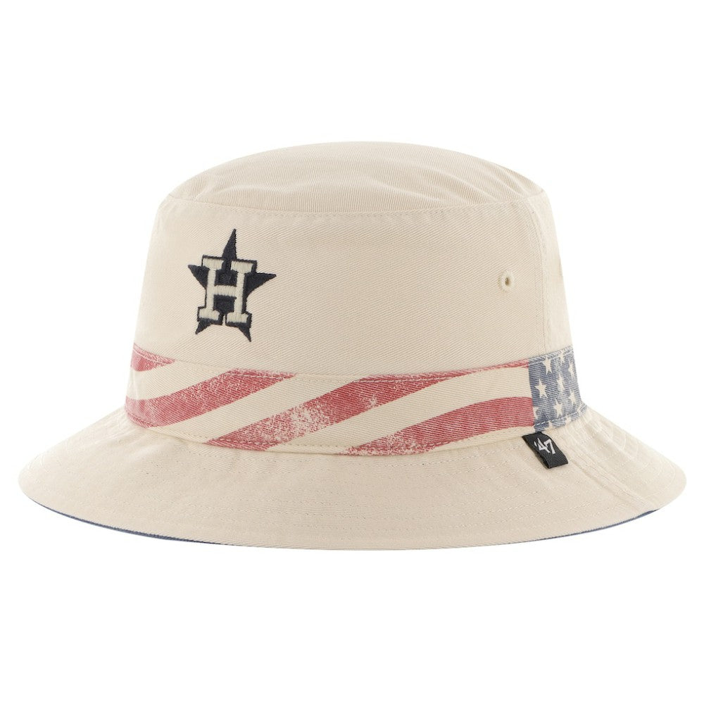 Houston Astros Glory Daze Bucket Hat Khaki