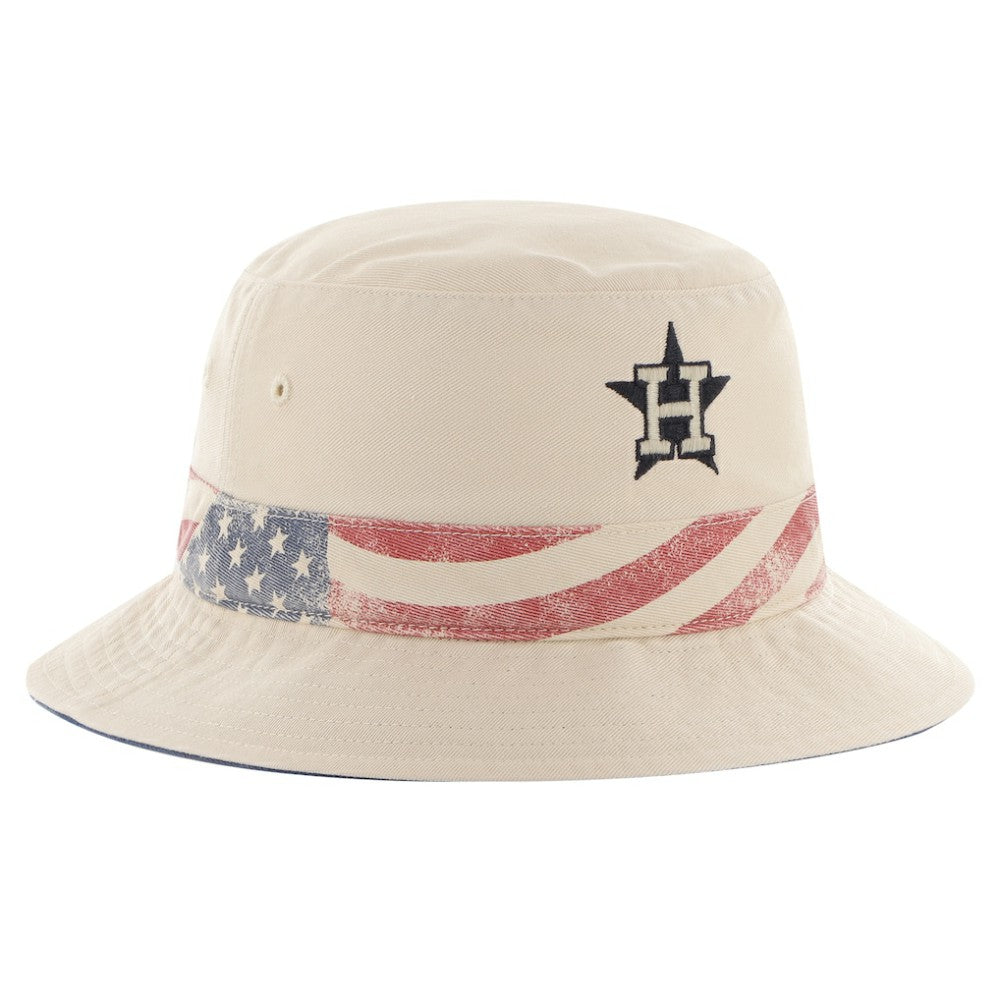 Houston Astros Glory Daze Bucket Hat Khaki