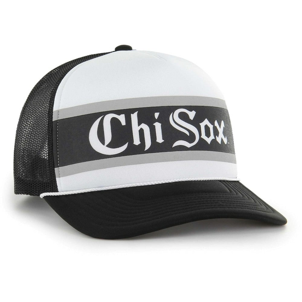 Chicago White Sox Retro Region Foam Trucker Adjustable Hat Black