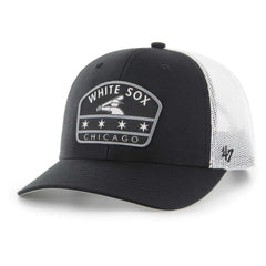 Chicago White Sox Retro Region Patch Trucker Adjustable Hat Black