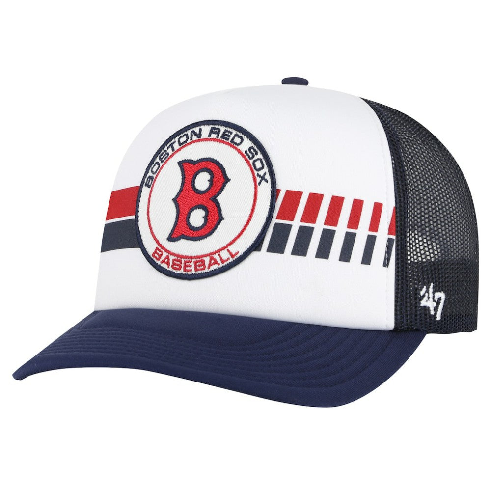 Boston Red Sox Cooperstown Collection Wax Pack Express Trucker Adjustable Hat White/Navy