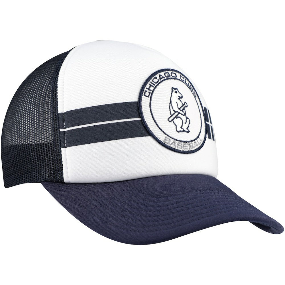 Chicago Cubs Cooperstown Collection Wax Pack Express Trucker Adjustable Hat White/Navy