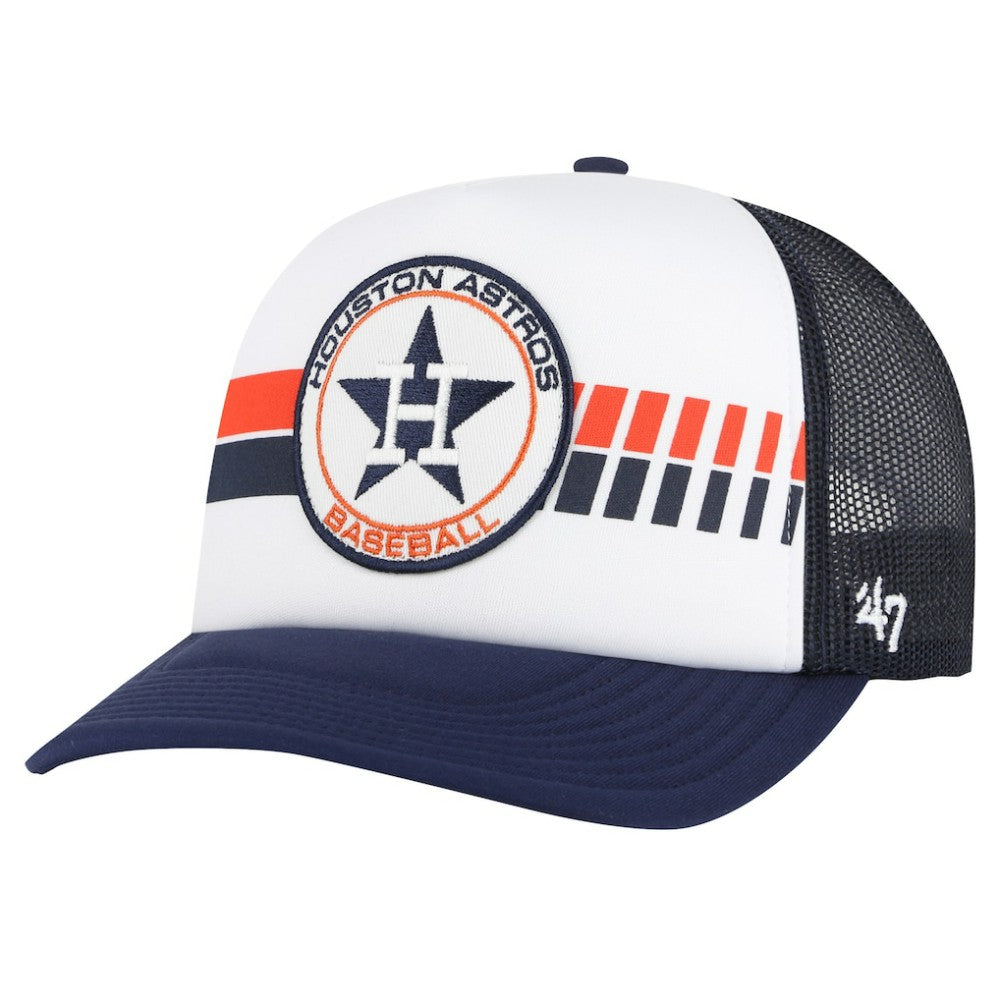 Houston Astros Cooperstown Collection Wax Pack Express Trucker Adjustable Hat White/Navy