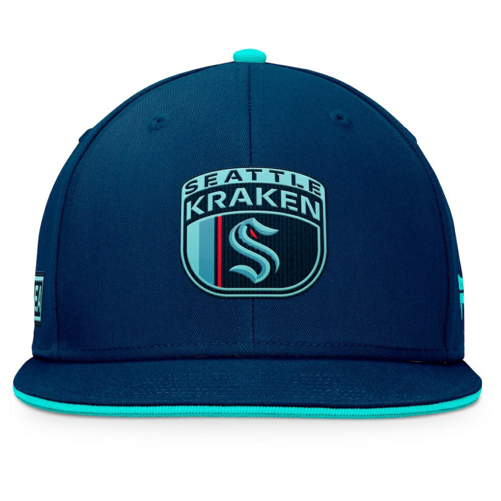 Seattle Kraken Fanatics 2024 NHL Draft Snapback Hat - Deep Sea Blue Hats