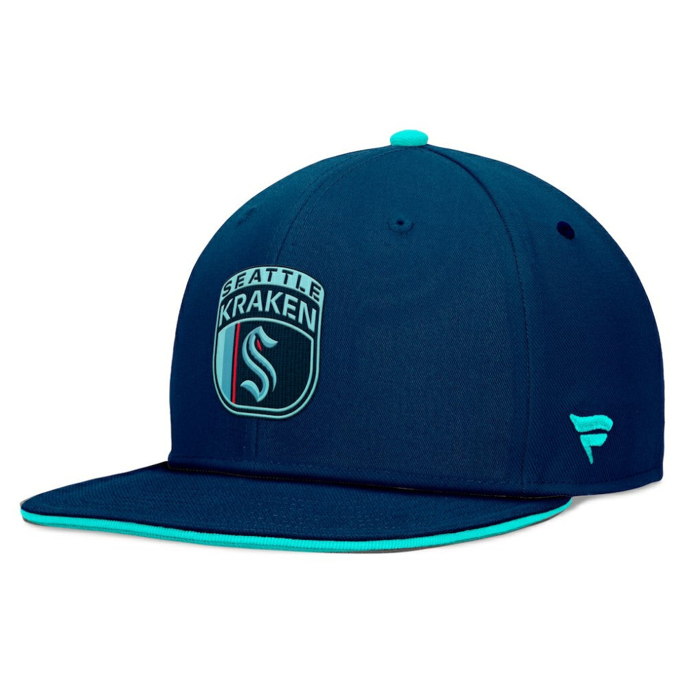 Seattle Kraken Fanatics 2024 NHL Draft Snapback Hat - Deep Sea Blue Hats