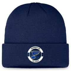 St. Louis Blues Fanatics Authentic Pro Training Camp Cuffed Knit Hat - Navy Hats