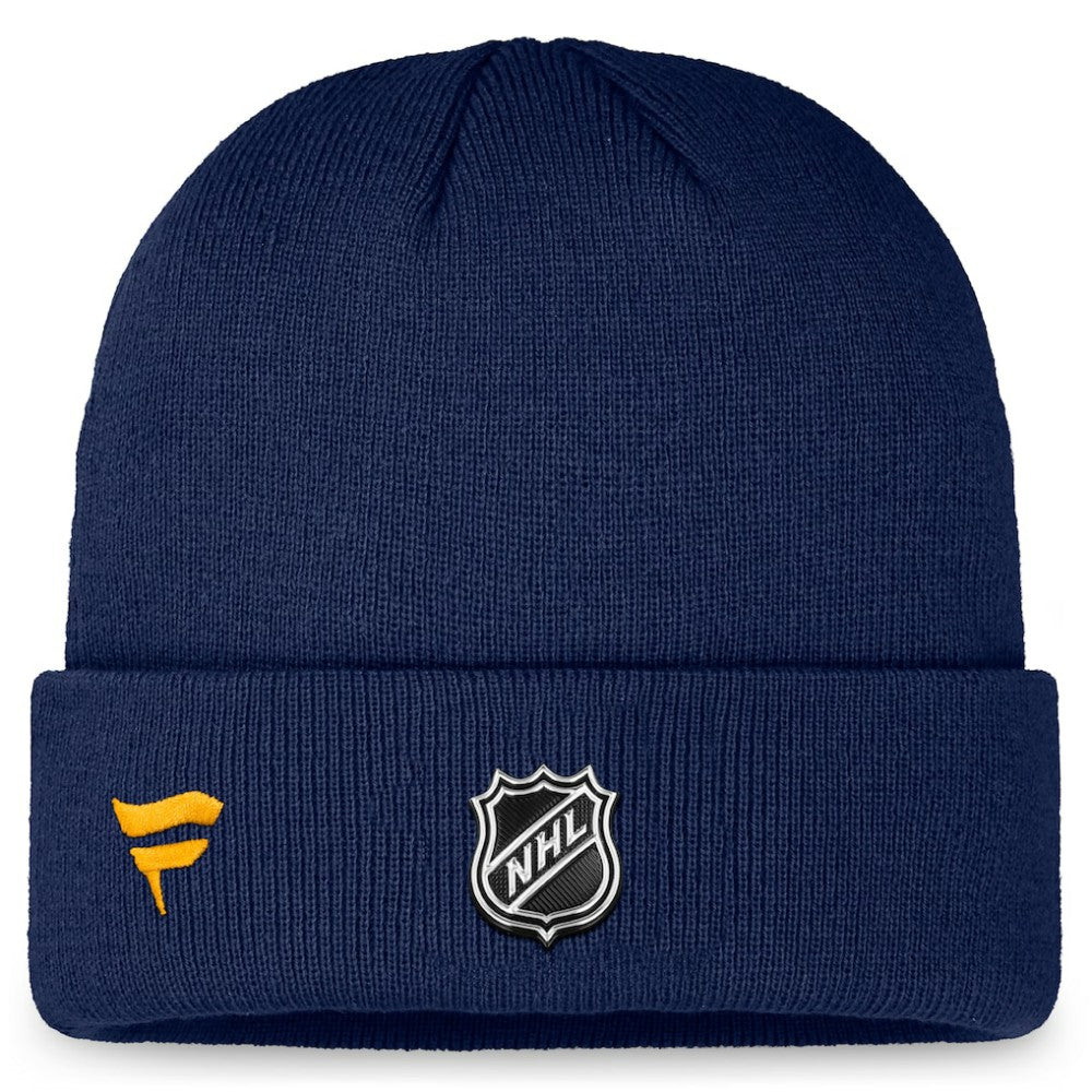 St. Louis Blues Fanatics Authentic Pro Training Camp Cuffed Knit Hat - Navy Hats
