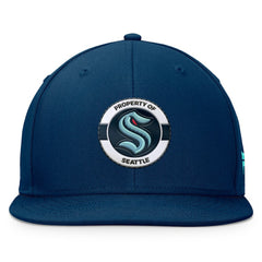 Seattle Kraken Fanatics Authentic Pro Training Camp Snapback Hat - Deep Sea Blue Hats