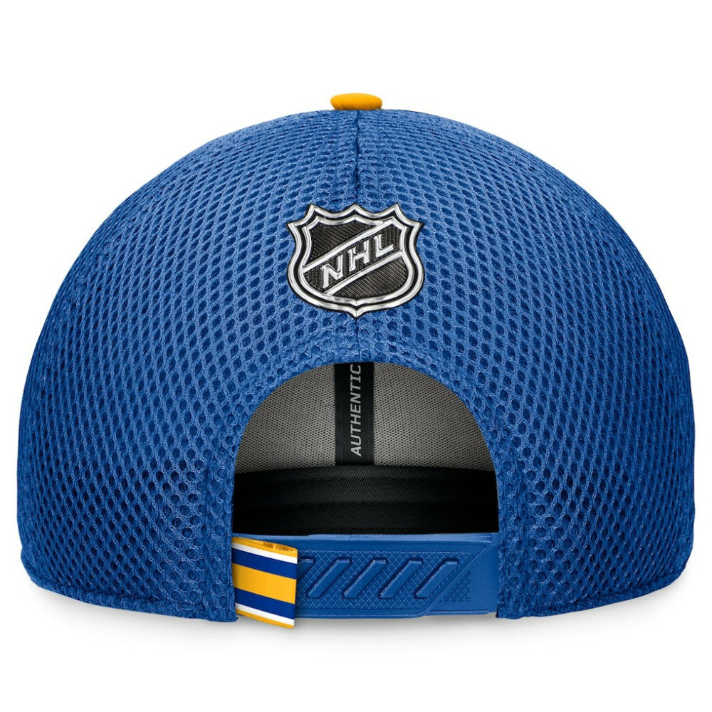 Buffalo Sabres Fanatics 2024 NHL Draft On Stage Trucker Adjustable Hat - Royal Hats