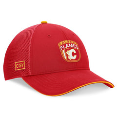 Calgary Flames Fanatics 2024 NHL Draft On Stage Trucker Adjustable Hat - Red Hats