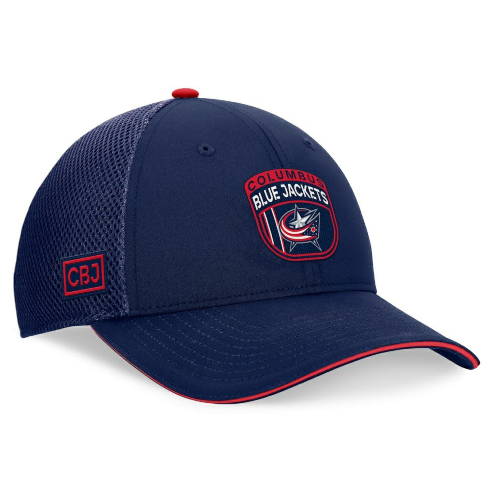 Columbus Blue Jackets Fanatics 2024 NHL Draft On Stage Trucker Adjustable Hat - Navy Hats
