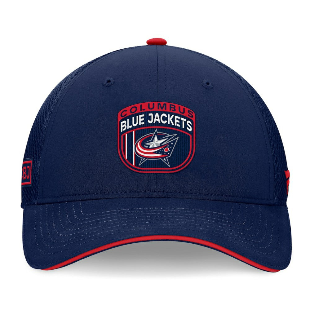 Columbus Blue Jackets Fanatics 2024 NHL Draft On Stage Trucker Adjustable Hat - Navy Hats
