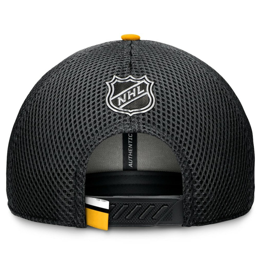 Pittsburgh Penguins Fanatics 2024 NHL Draft On Stage Trucker Adjustable Hat - Black Hats