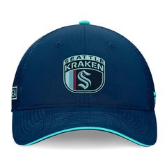 Seattle Kraken Fanatics 2024 NHL Draft On Stage Trucker Adjustable Hat - Deep Sea Blue Hats