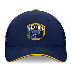 St. Louis Blues Fanatics 2024 NHL Draft On Stage Trucker Adjustable Hat - Navy Hats