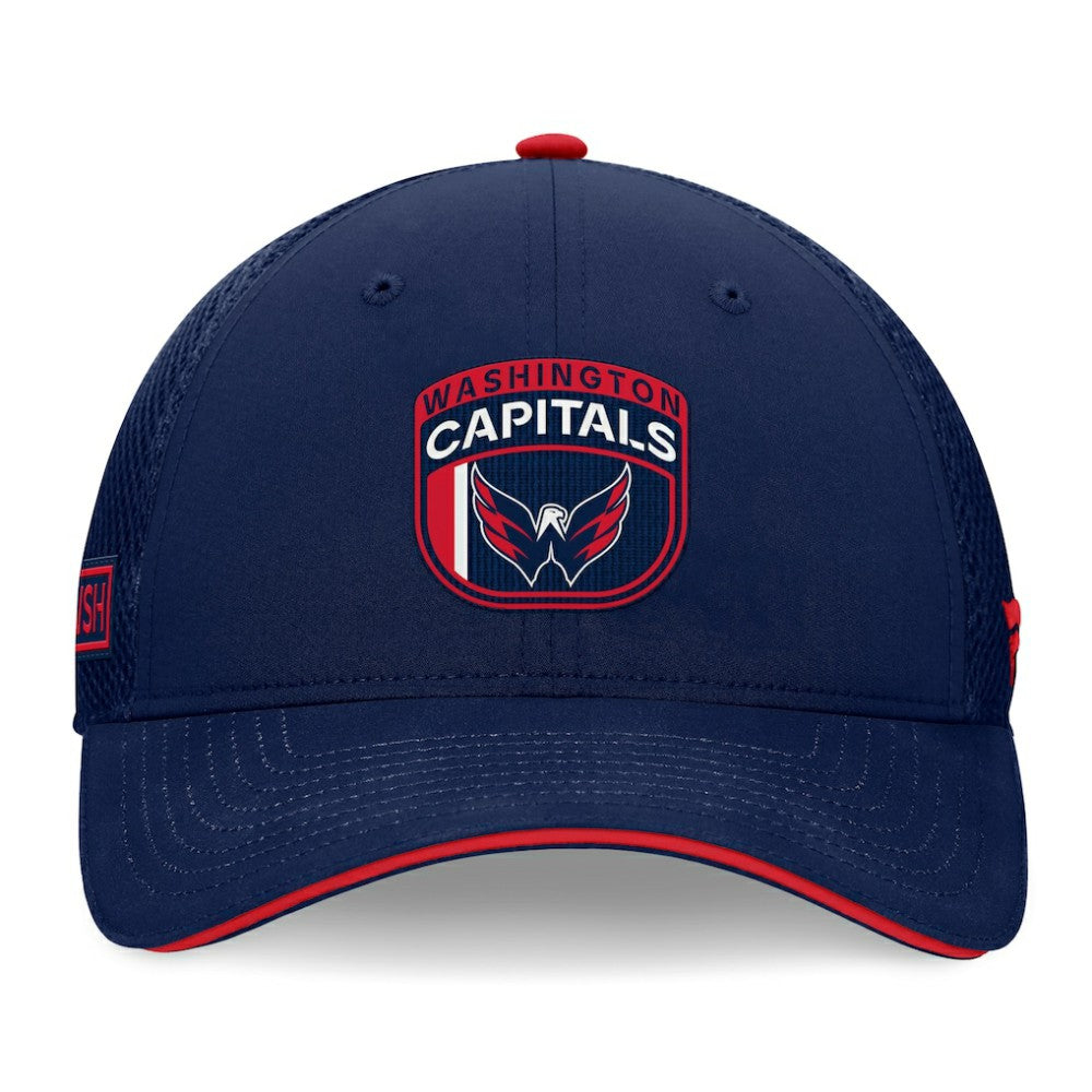 Washington Capitals Fanatics 2024 NHL Draft On Stage Trucker Adjustable Hat - Navy Hats