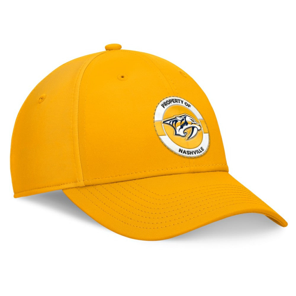 Nashville Predators Fanatics Authentic Pro Training Camp Flex Hat - Gold Hats