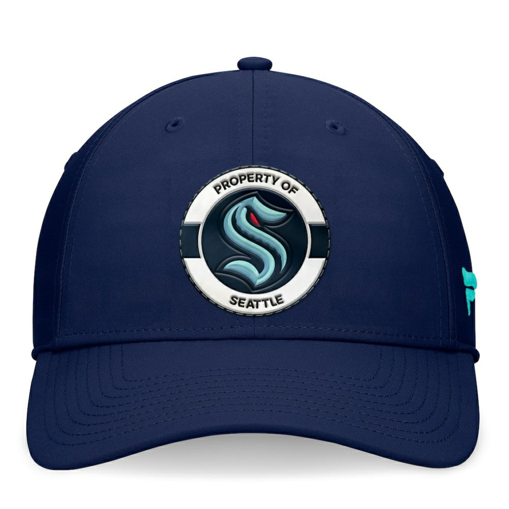 Seattle Kraken Fanatics Authentic Pro Training Camp Flex Hat - Deep Sea Blue Hats