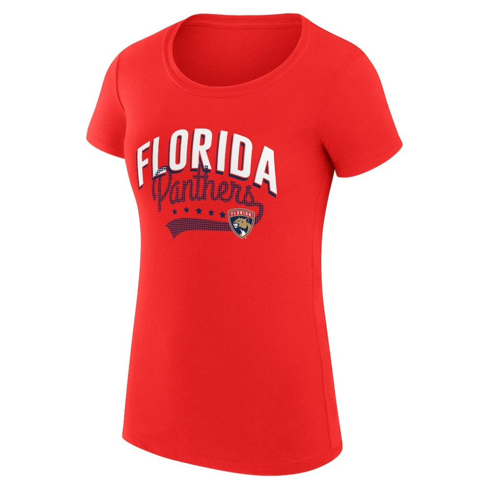 Florida Panthers G-III 4Her by Carl Banks Women's Super-Slim Fit Lightweight Filigree Logo T-Shirt – Red T-shirts