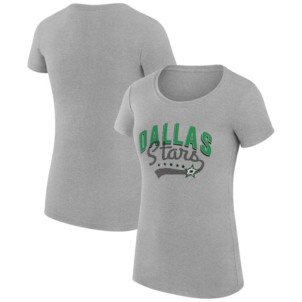 Dallas Stars G-III 4Her by Carl Banks Women's Super-Slim Fit Lightweight Filigree Logo T-Shirt – Gray T-shirts