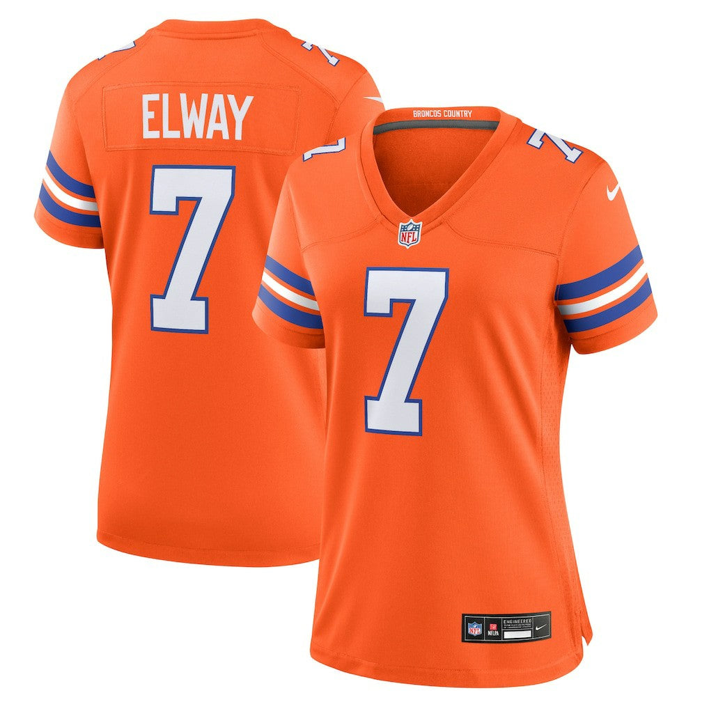 John Elway Denver Broncos Women's Mile High Collection 1977 Throwback Player Game Jersey - Orange online