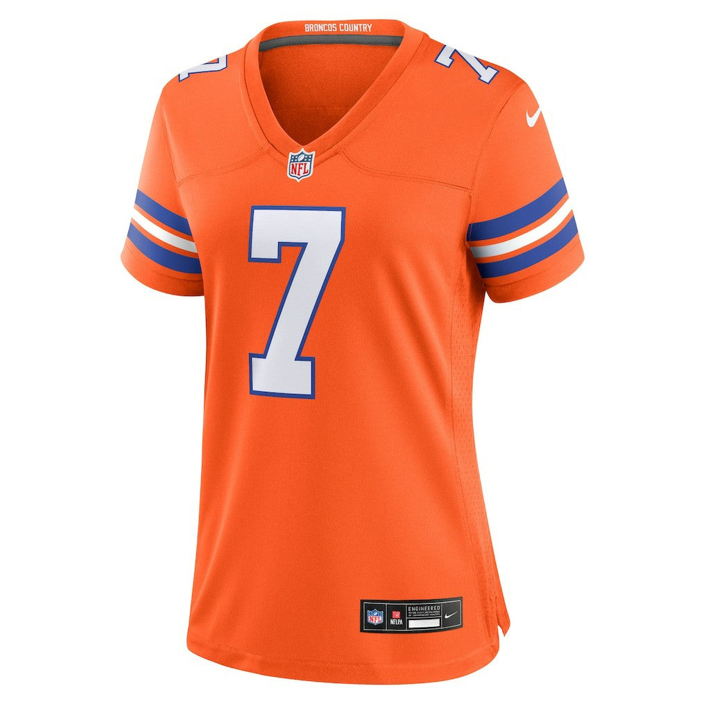 John Elway Denver Broncos Women's Mile High Collection 1977 Throwback Player Game Jersey - Orange online