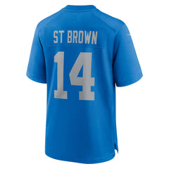 Amon-Ra St. Brown Detroit Lions Alternate Game Jersey - Blue on sale