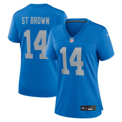 Amon-Ra St. Brown Detroit Lions Women's Alternate Game Jersey - Blue for sale
