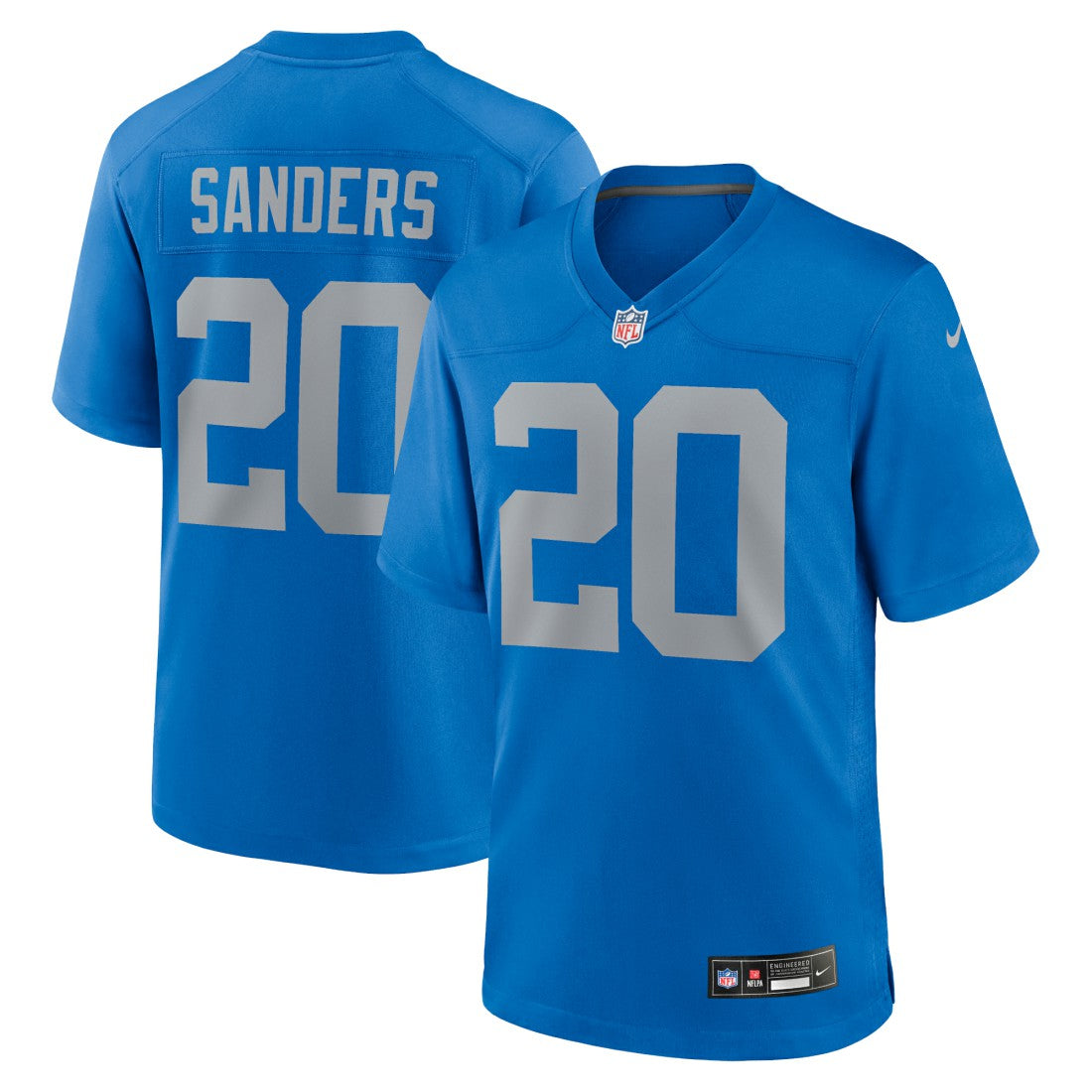 Barry Sanders Detroit Lions Alternate Game Jersey - Blue on sale