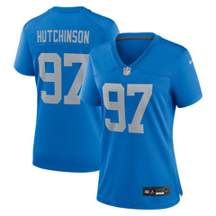 Aidan Hutchinson Detroit Lions Women's Alternate Game Jersey - Blue cheap