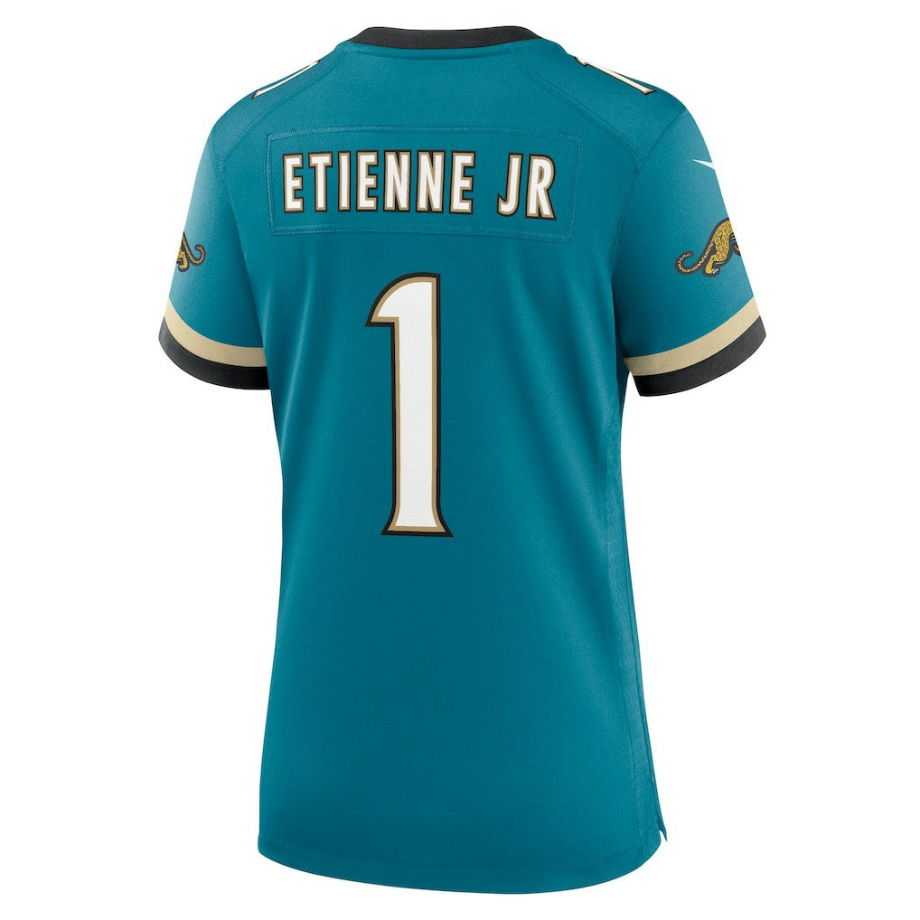 Travis Etienne Jr Jacksonville Jaguars Women's Prowler Throwback Game Jersey - Teal outlet