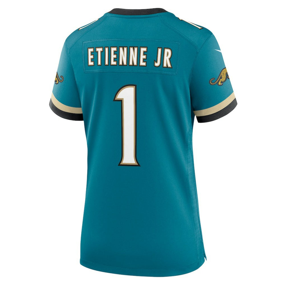 Travis Etienne Jr Jacksonville Jaguars Women's Prowler Throwback Game Jersey - Teal outlet
