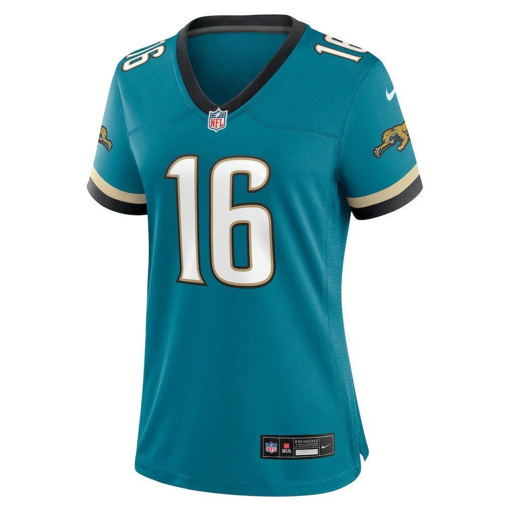 Trevor Lawrence Jacksonville Jaguars Women's Prowler Throwback Game Jersey - Teal sale