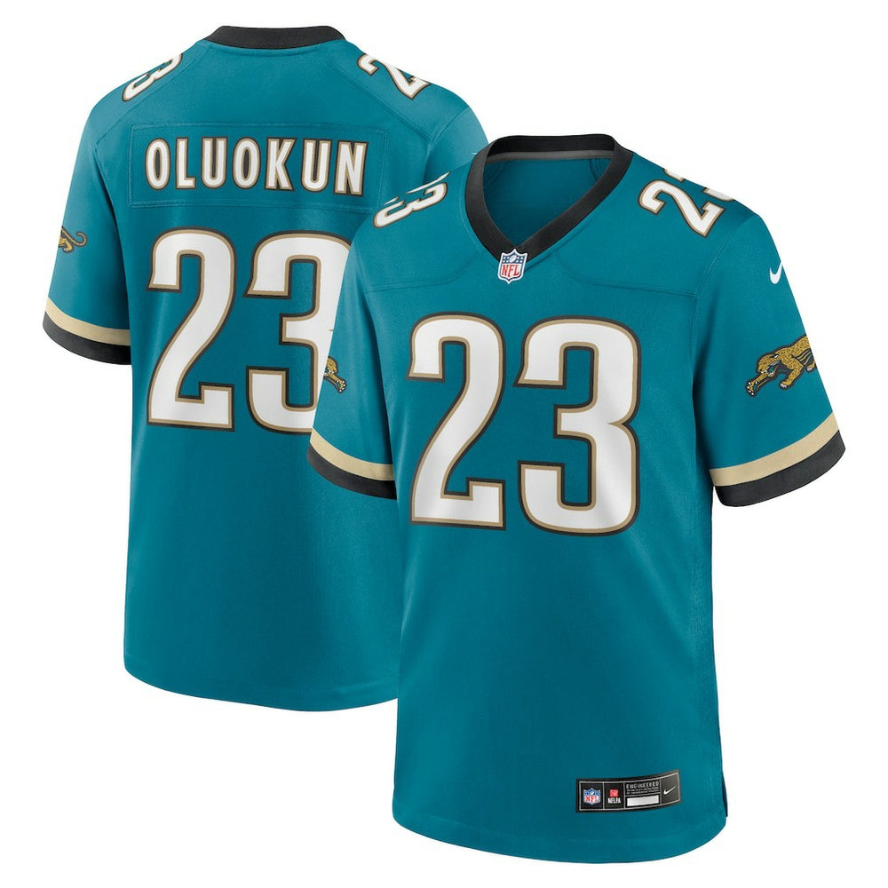 Foye Oluokun Jacksonville Jaguars Prowler Throwback Player Game Jersey - Teal sale