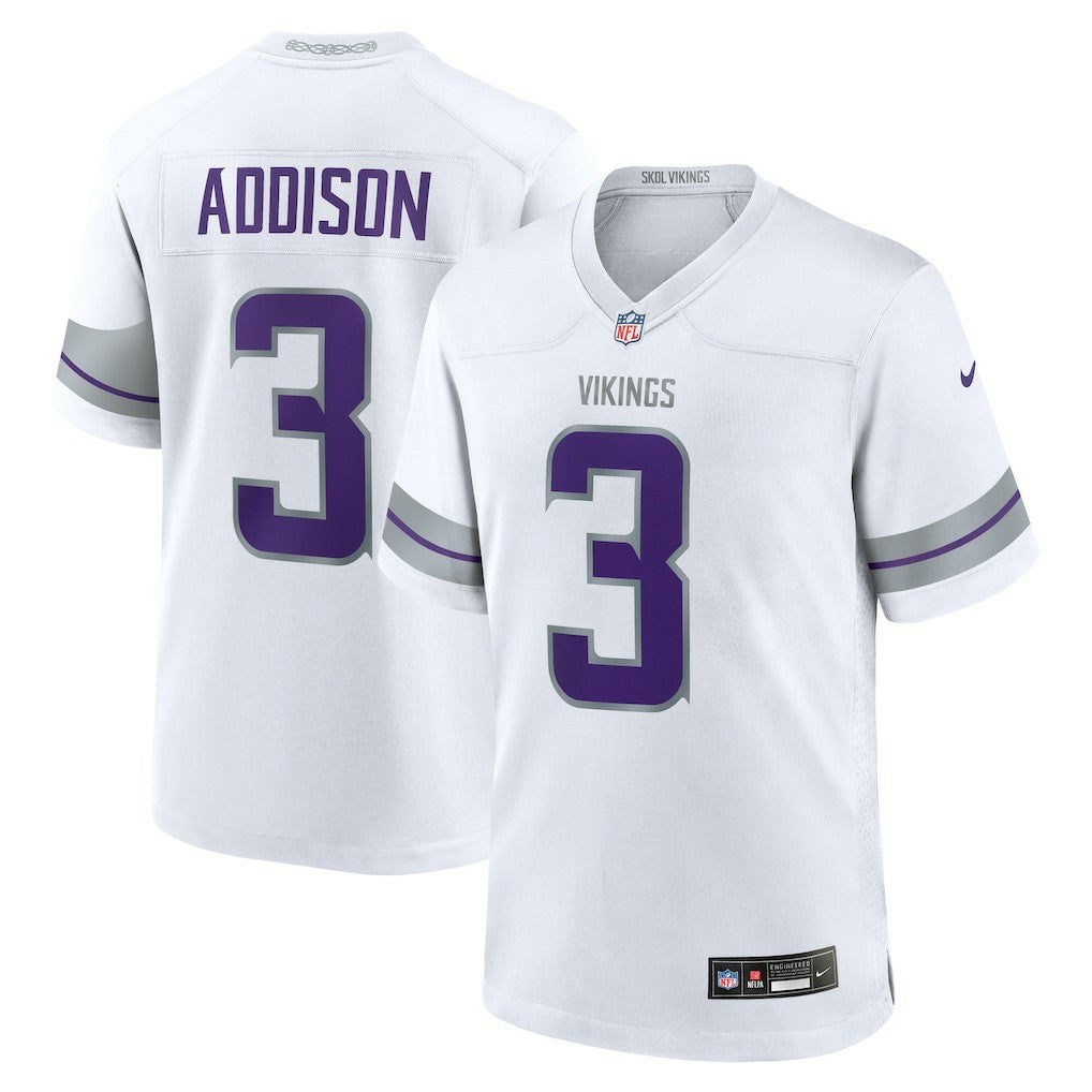 Jordan Addison Minnesota Vikings Alternate Game Player Jersey - White sale