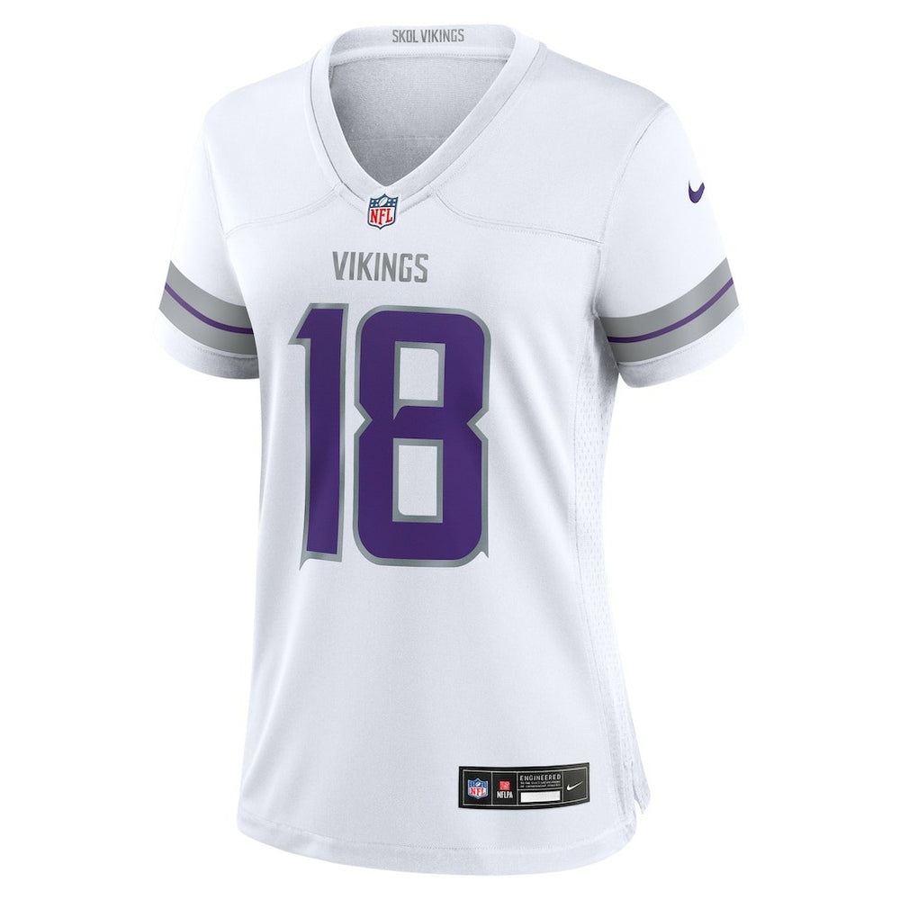 Justin Jefferson Minnesota Vikings Women's Alternate Game Player Jersey - White cheap