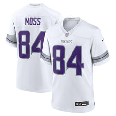 Randy Moss Minnesota Vikings Alternate Retired Player Game Jersey - White discount