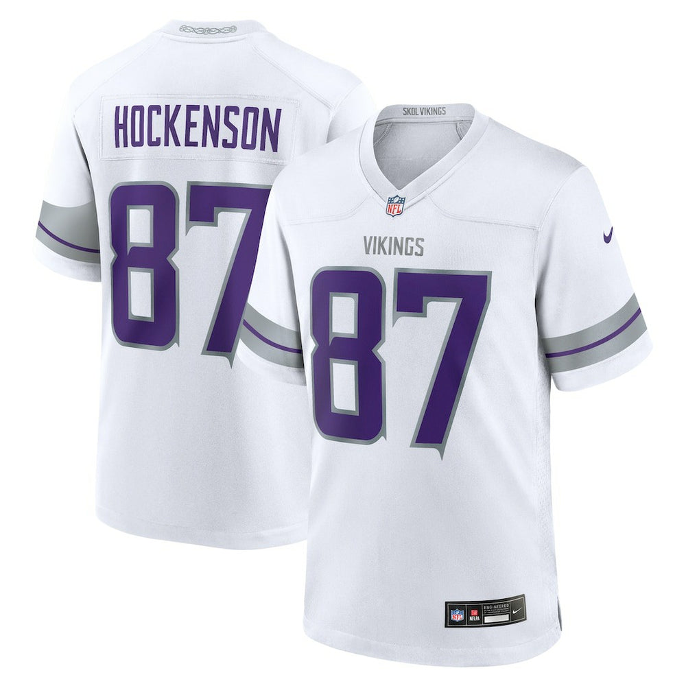 T.J. Hockenson Minnesota Vikings Alternate Game Player Jersey - White for sale