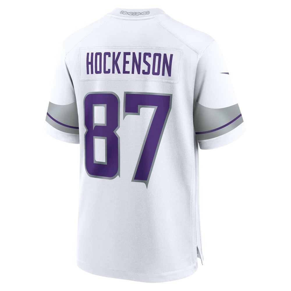 T.J. Hockenson Minnesota Vikings Alternate Game Player Jersey - White for sale