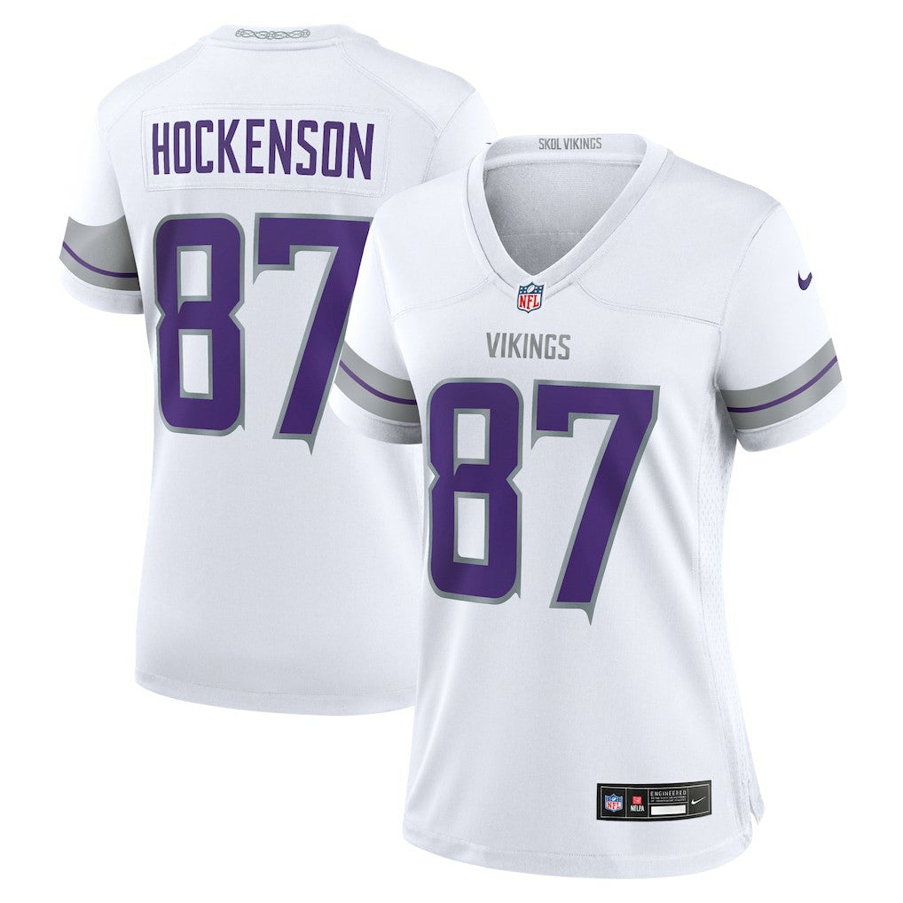 T.J. Hockenson Minnesota Vikings Women's Alternate Game Player Jersey - White on sale