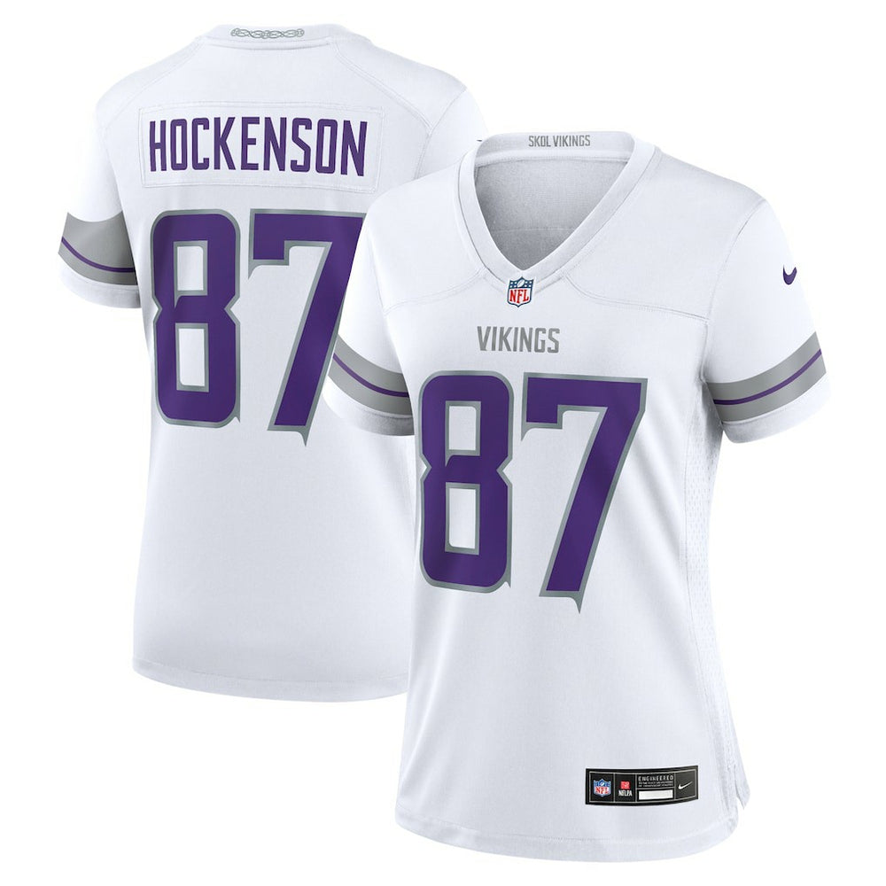 T.J. Hockenson Minnesota Vikings Women's Alternate Game Player Jersey - White on sale