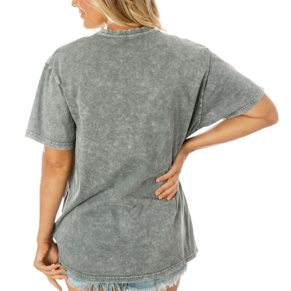 New Orleans Saints Gameday Couture Women's Tackle Titan Boyfriend Washed T-Shirt - Gray outlet